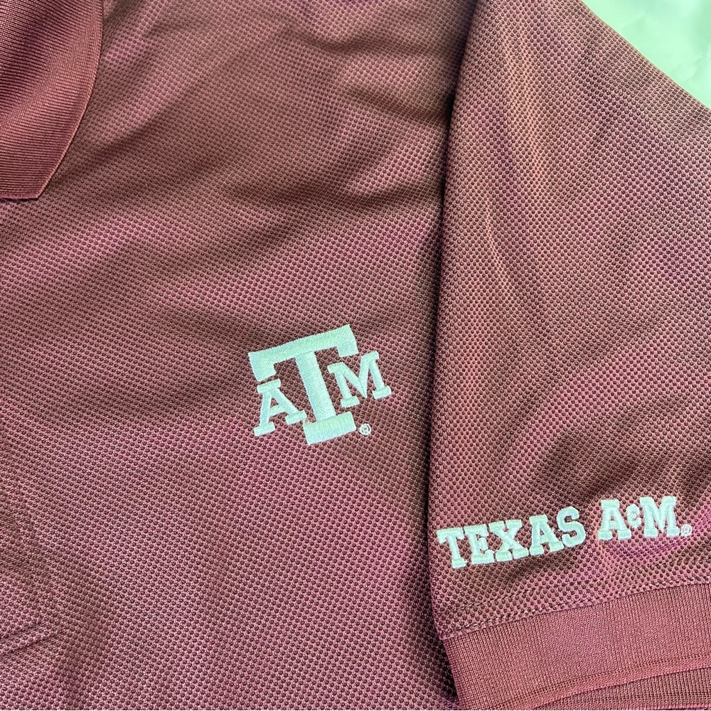 Texas A&M Men's L Columbia PFG Maroon Polo Shirt
